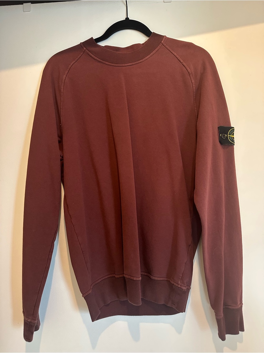 Stone Island Men's Rust-Brown Crewneck Sweatshirt